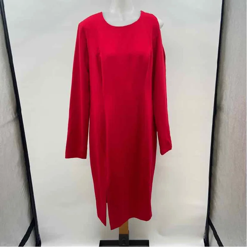 Black Halo Women's Size 14 Red Solid Dress