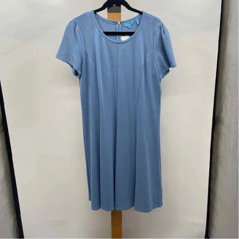 Draper James Women's Size L Blue Solid Dress