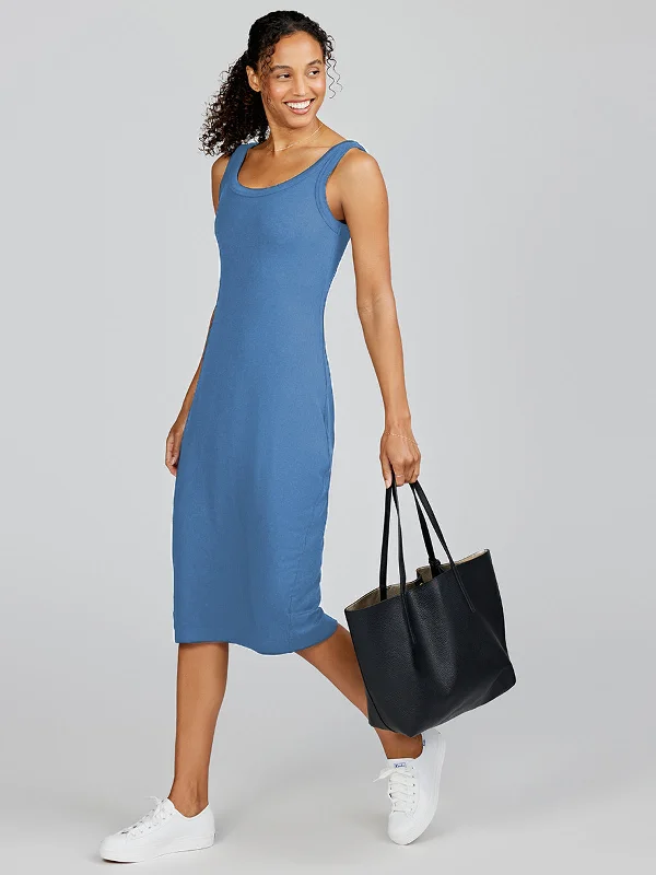 Microluxe Rib Midi Dress