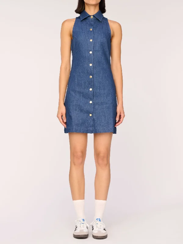 Payton Denim Dress Mini | Bright Mid