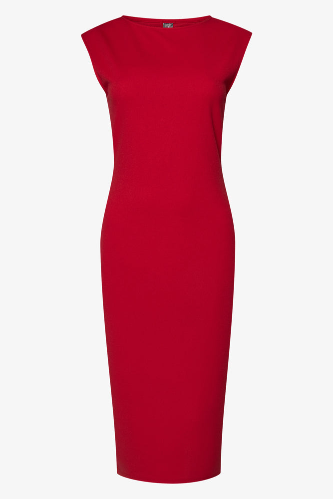 Scuba Bodycon Dress Red