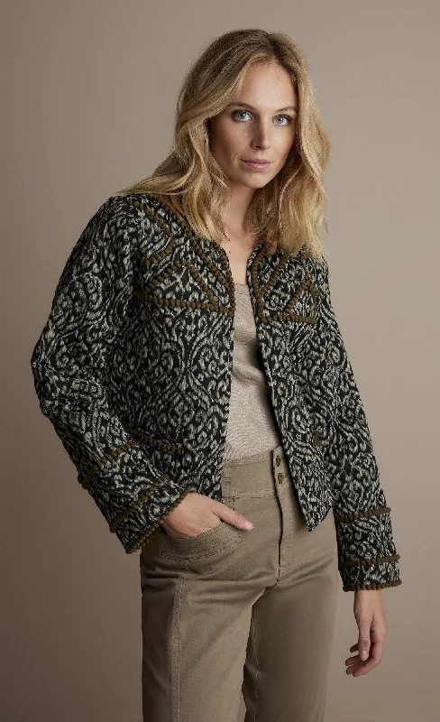 Summum Lightly Quilted Print Jacket