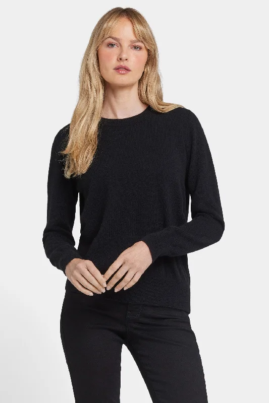 Cashmere Essential Crewneck Sweater - Black