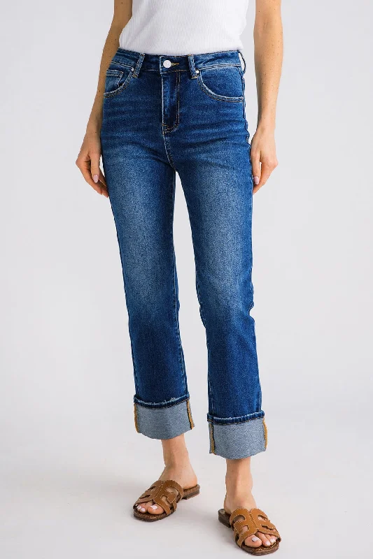 Risen James Straightleg Cuffed Jeans