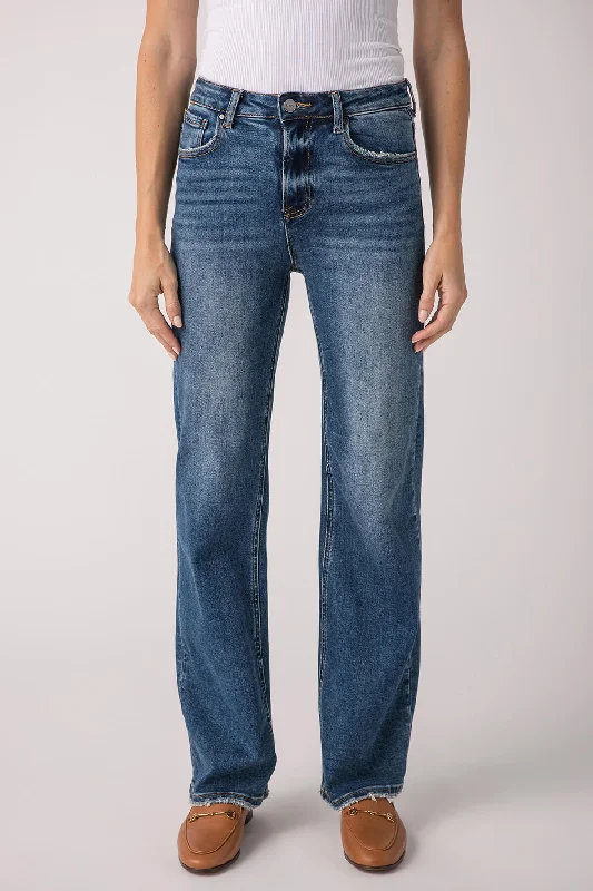 Risen Mila High Rise Full Length Straight Leg Jeans