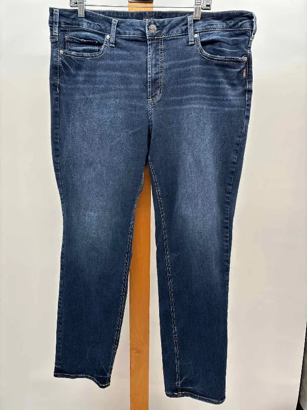 Silver Women's Size 18 Blue Solid Jeans