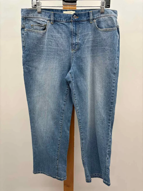 Talbots Women's Size 14 Blue Solid Jeans