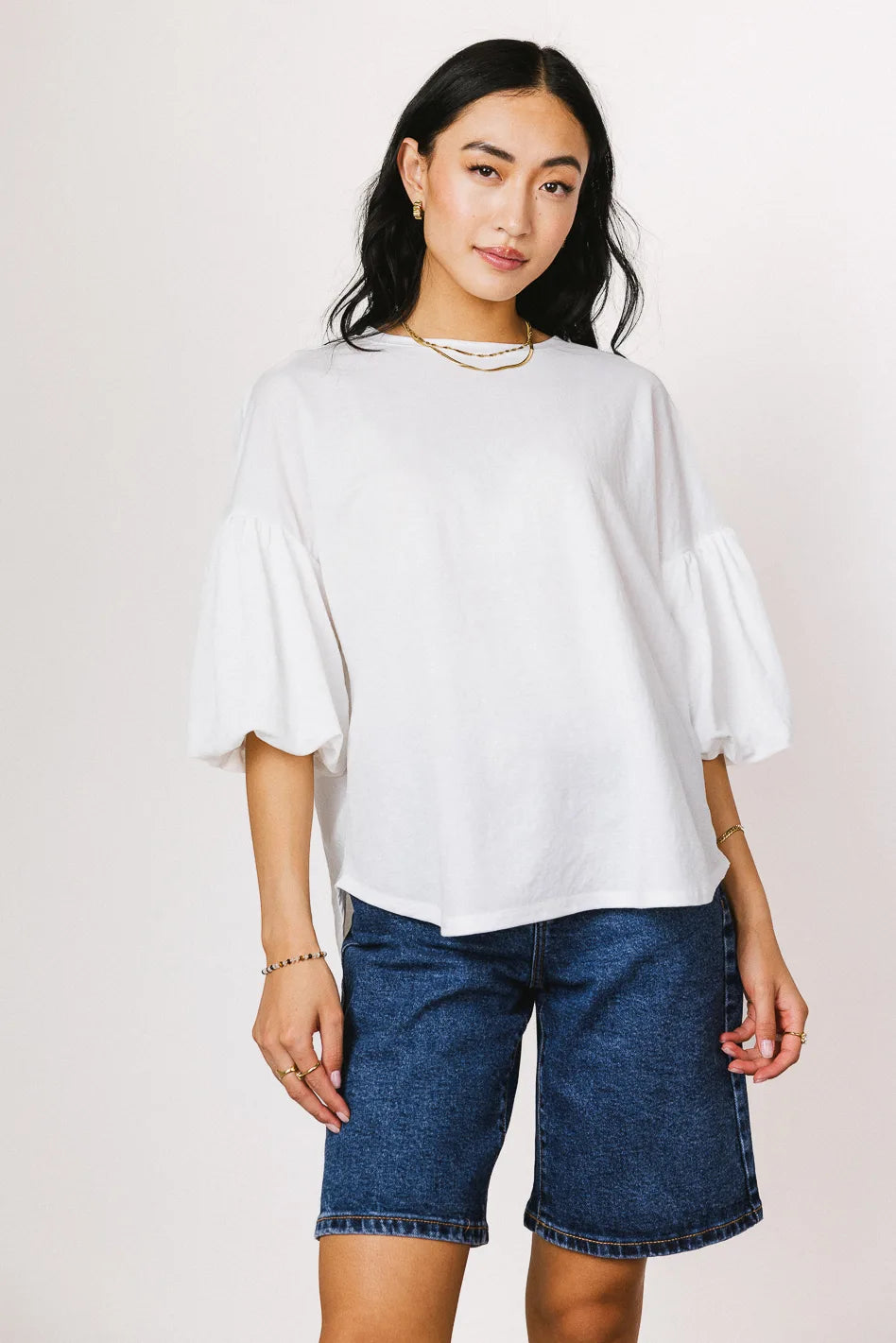 Veda Top in White - FINAL SALE