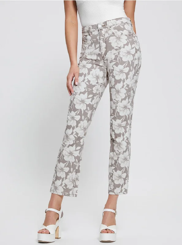 Floral Print High-Rise Girly Pants