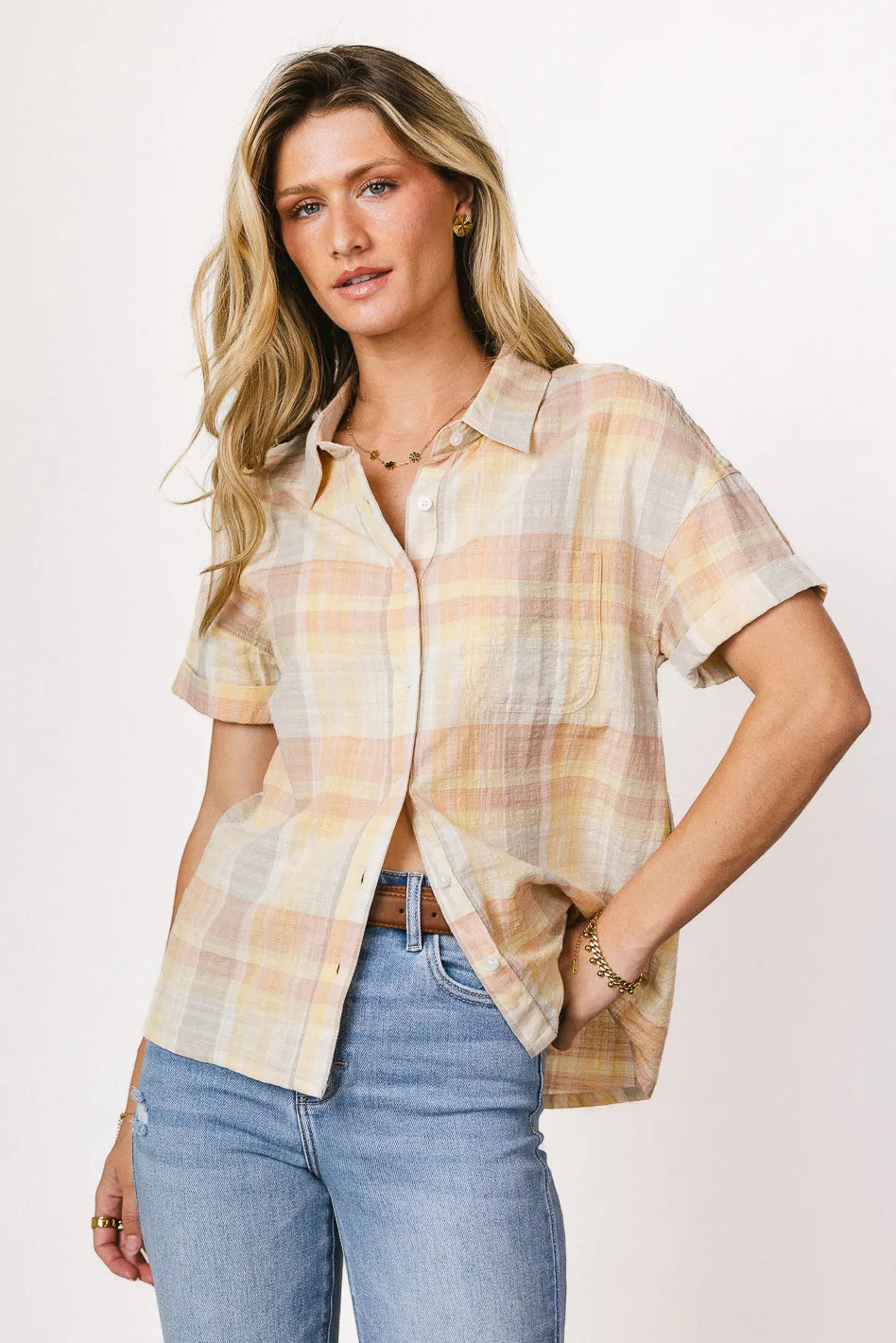 Whimsy Plaid Button Up - FINAL SALE