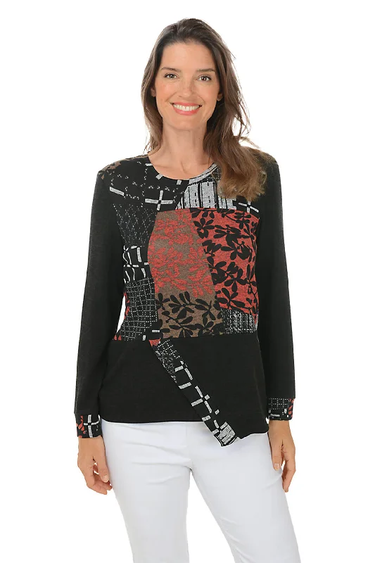 Eclectic Asymmetrical Long Sleeve Knit Top