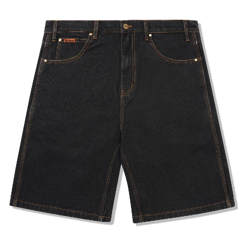 Butter Goods - Baggy Denim Shorts Washed Black