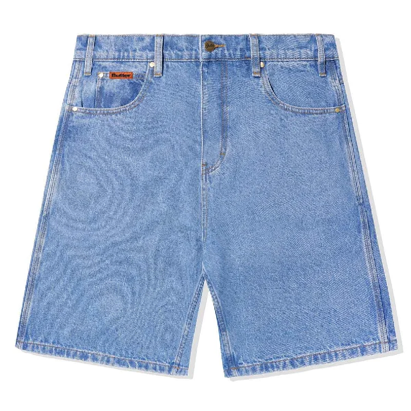 Butter Goods - Baggy Denim Shorts Washed Indigo