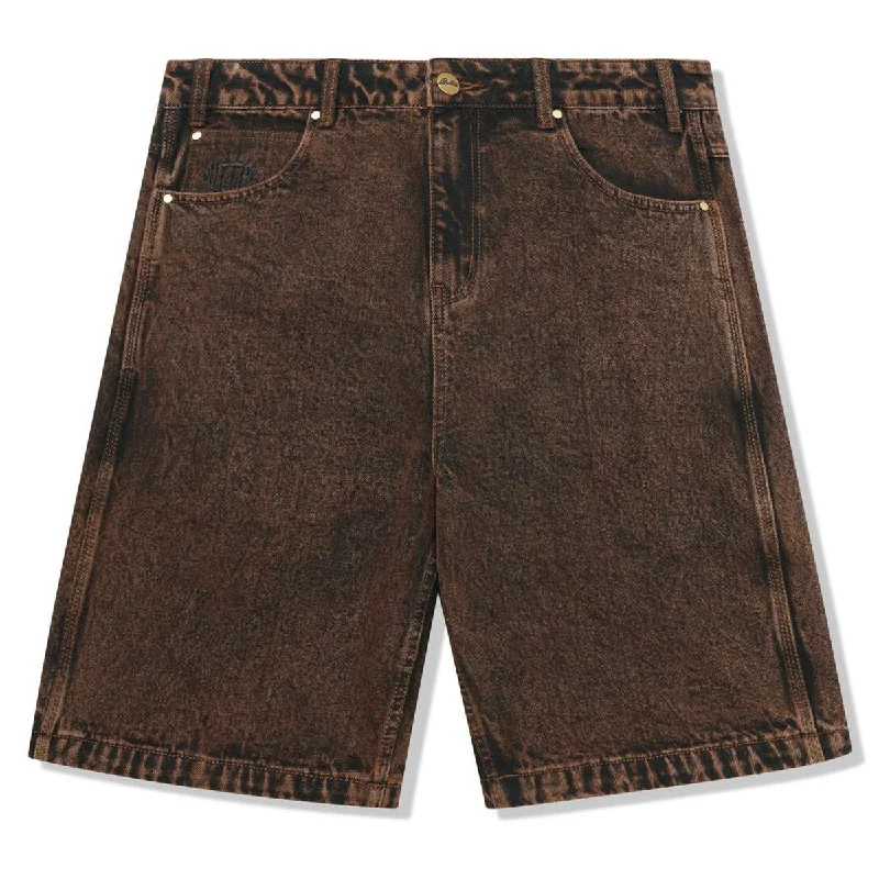 Butter Goods - Spider Denim Shorts Acid Brown