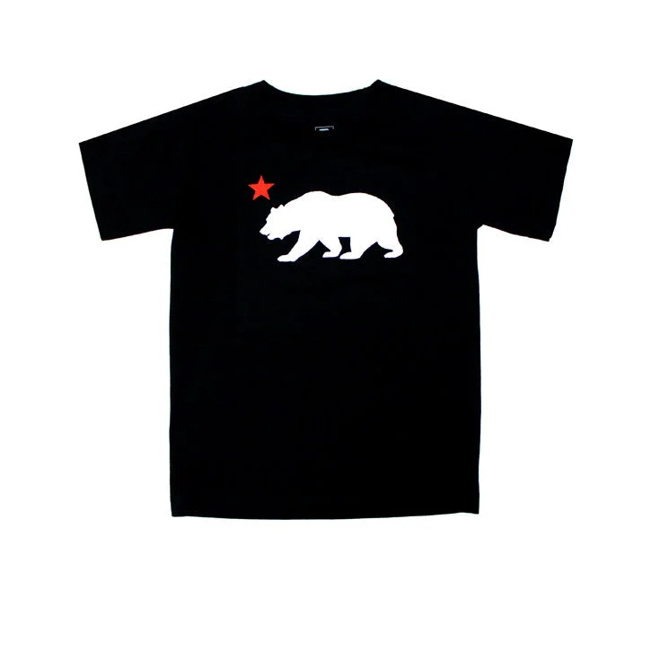 Kids Cali Bear Star T-Shirt Black