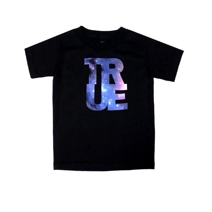 Kids True Logo Galaxy T-Shirt Black