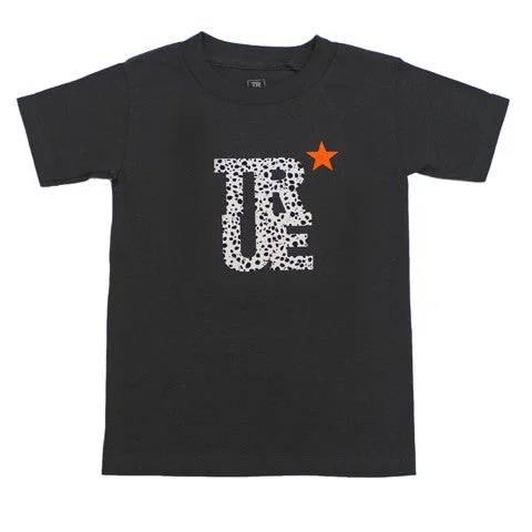 Kids True Logo Star T-Shirt Charcoal