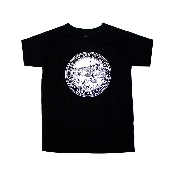 Kids True State Seal T-Shirt Black