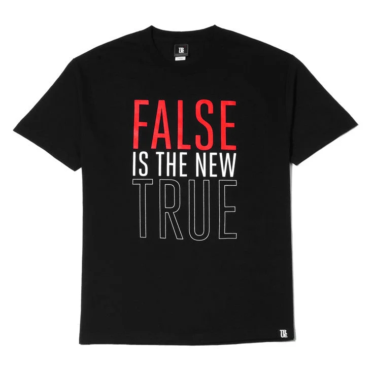 Mens True False Is T-Shirt Black