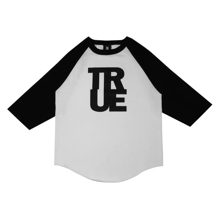 Mens True Logo Raglan T-Shirt White/Black