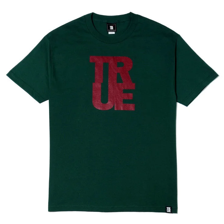 Mens True Logo T-Shirt Green/Red