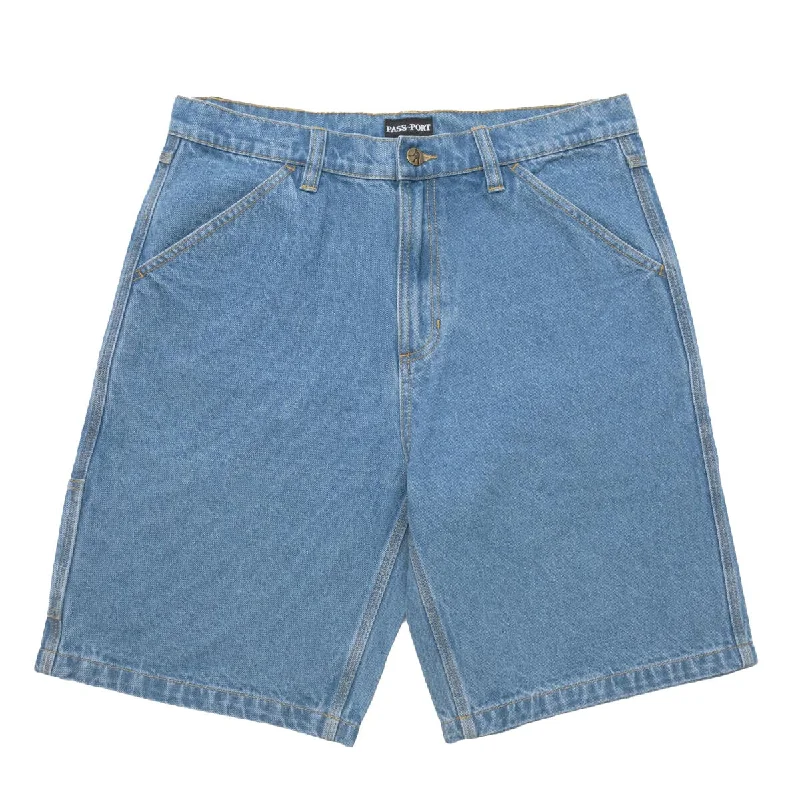 Pass~Port - Workers Club Shorts Washed Light Indigo