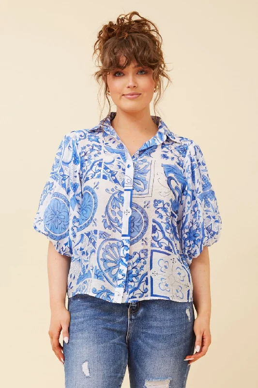 WILKIE PUFF SLEEVE BOHO TOP