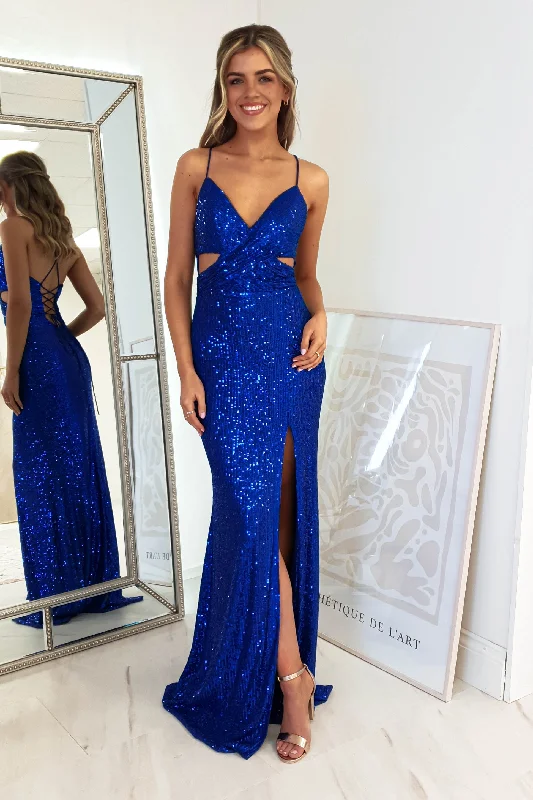 Apollo Bodycon Sequin Gown | Royal Blue